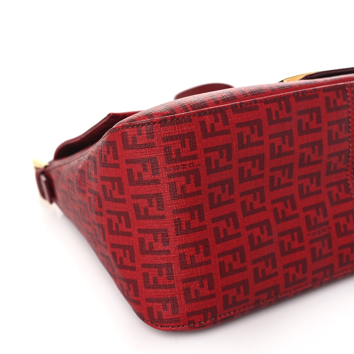 Fendi Zucchino Spalmati Vitello Mama Baguette Bordeaux Rubino 9 of 10