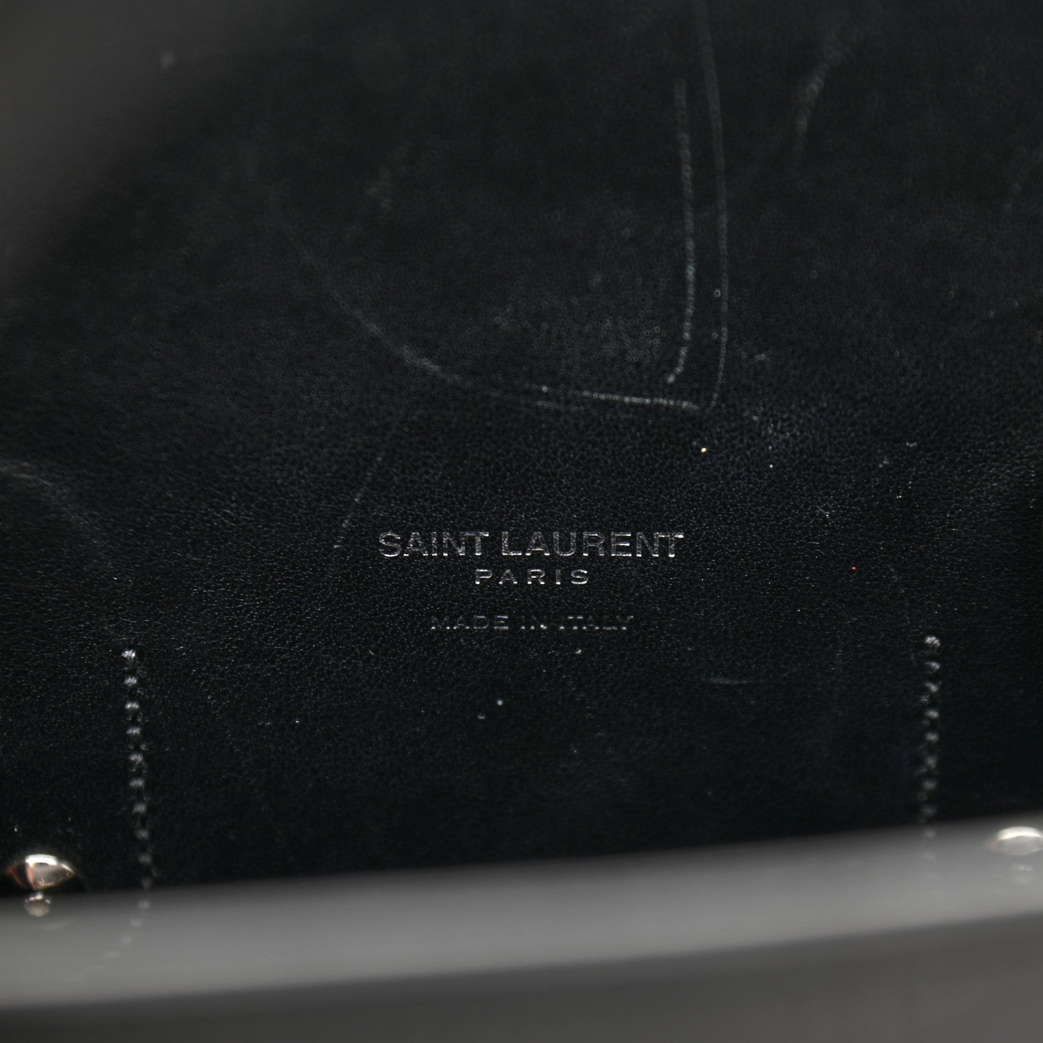 Saint Laurent Calfskin Crocodile Embossed Small Sac de Jour Black 6 of 9