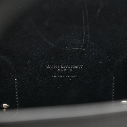Saint Laurent Calfskin Crocodile Embossed Small Sac de Jour Black 6 of 9