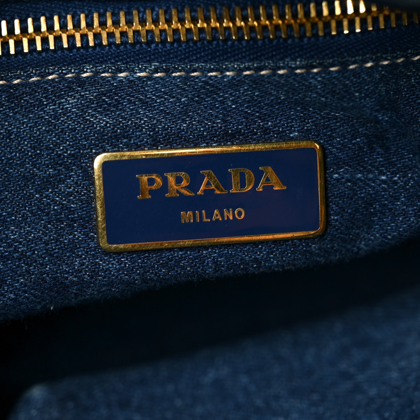Denim Canapa Logo Tote Avio
