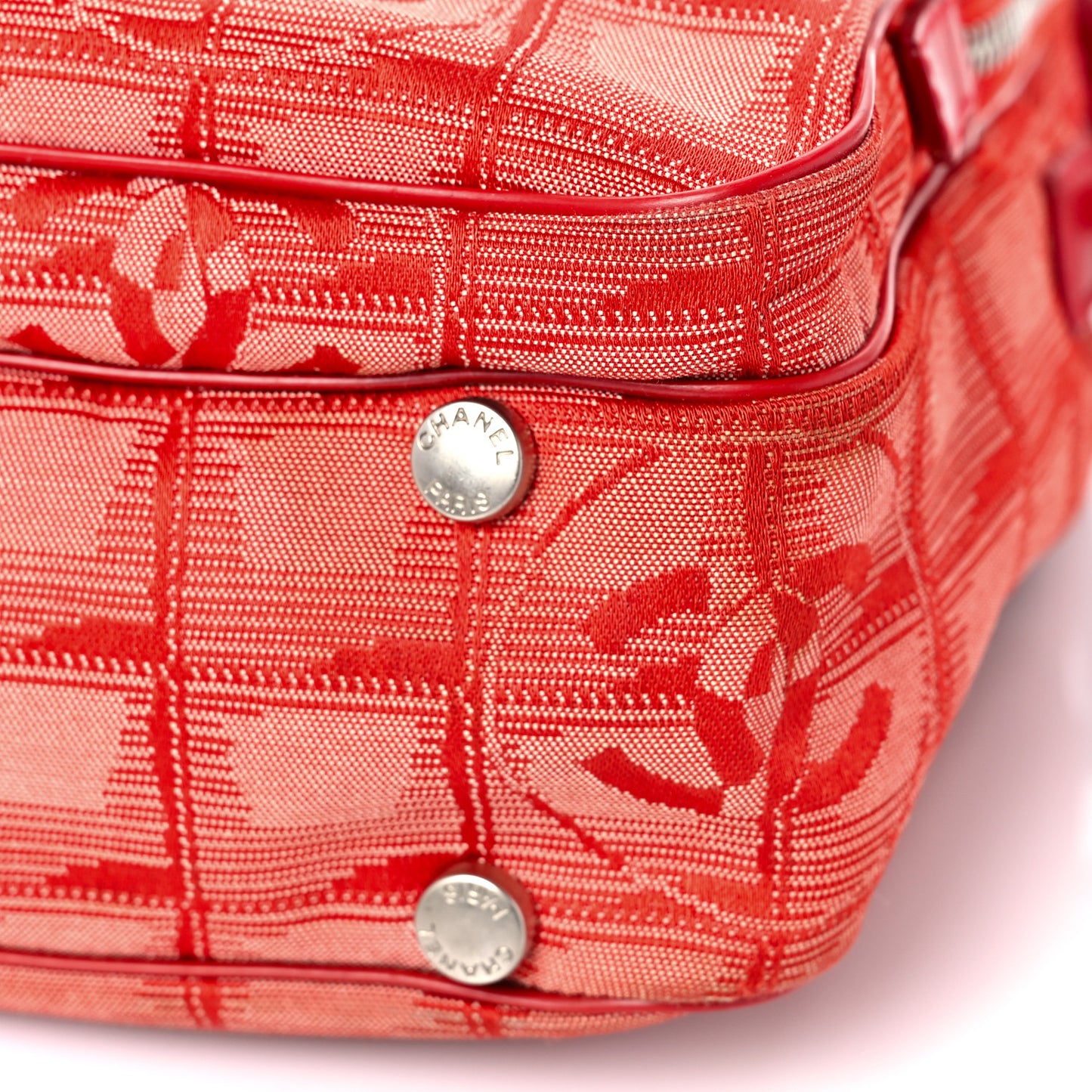 Nylon Small Travel Tote Red