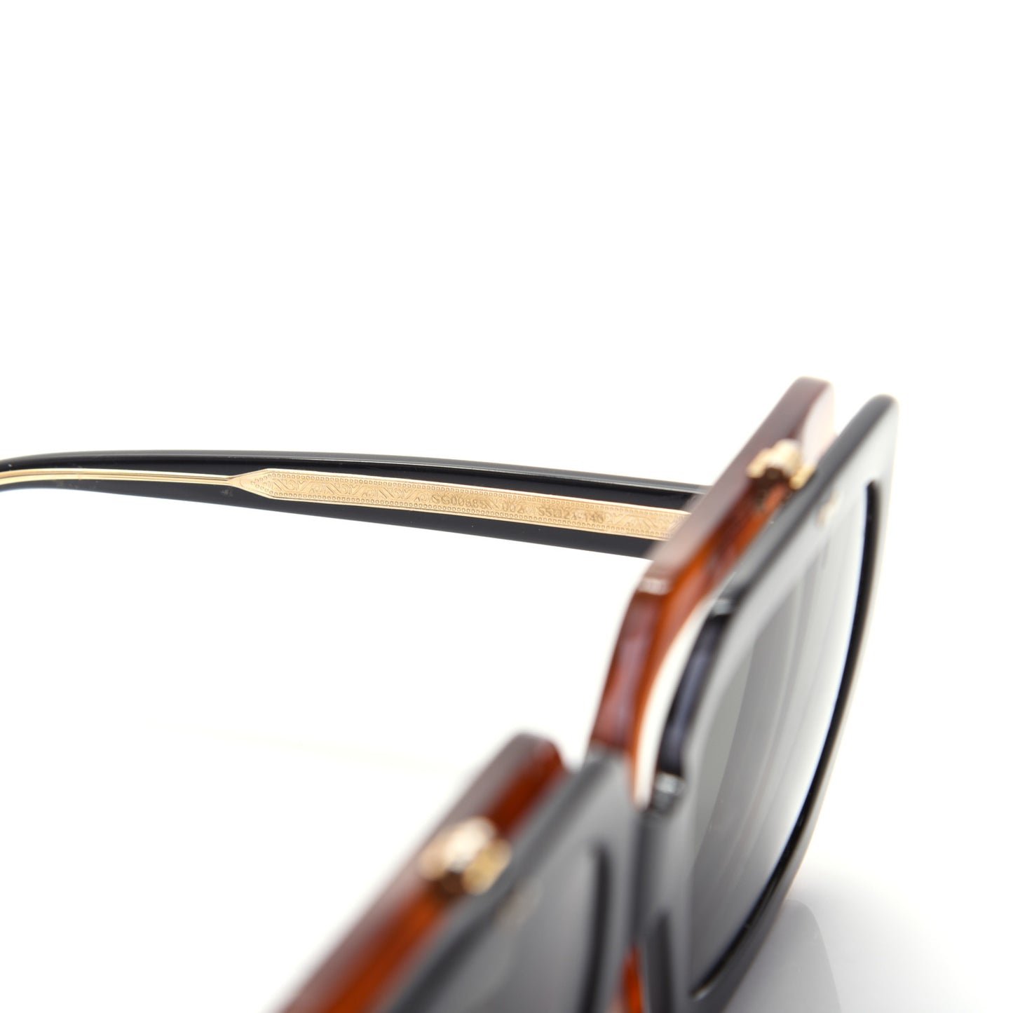Acetate Oversized Flip Up Sunglasses GG0088S Tortoise Black