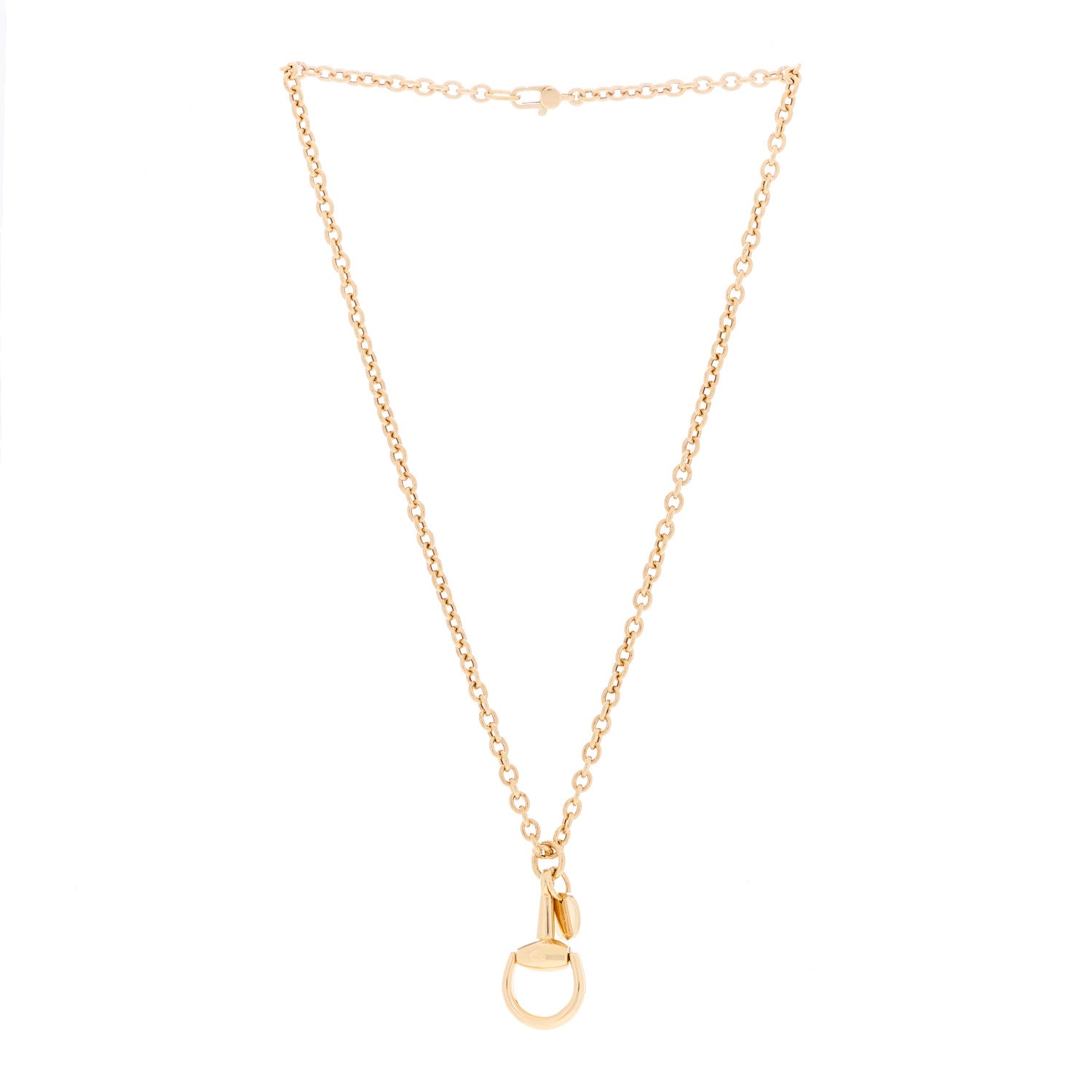 Gucci 18K Yellow Gold Horsebit Pendant Necklace 2 of 5