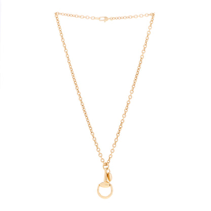Gucci 18K Yellow Gold Horsebit Pendant Necklace 2 of 5