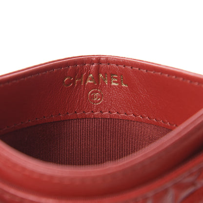 Chanel Caviar Camellia Embossed Card Holder Red 6 of 9