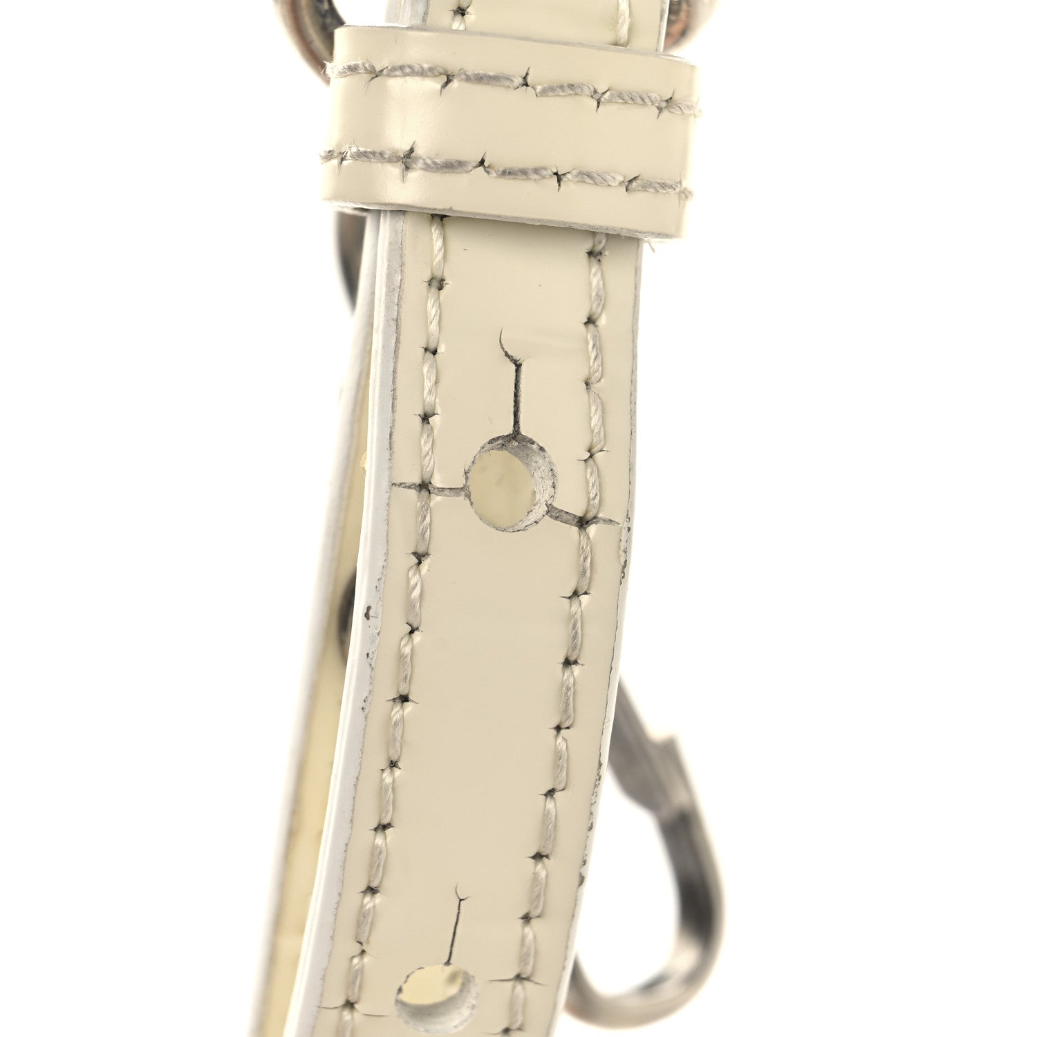 Balenciaga Semi Shiny Calfskin Crocodile Embossed Neo Classic Silver Hardware Mini City White 15 of 17