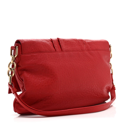 Fendi Crinkled Lambskin Mia Shoulder Flap Red 3 of 11