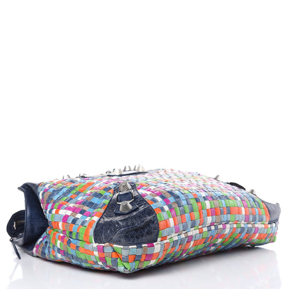 Balenciaga Agneau Lattice Woven Giant 21 Brief Multicolor Officier 4 of 11
