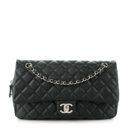 Chanel Caviar Quilted Jumbo Easy Flap Black 1 of 8