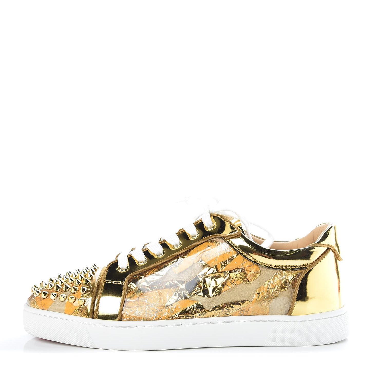 Ruban Calfskin Seavaste Flat Sneakers 42.5 Gold