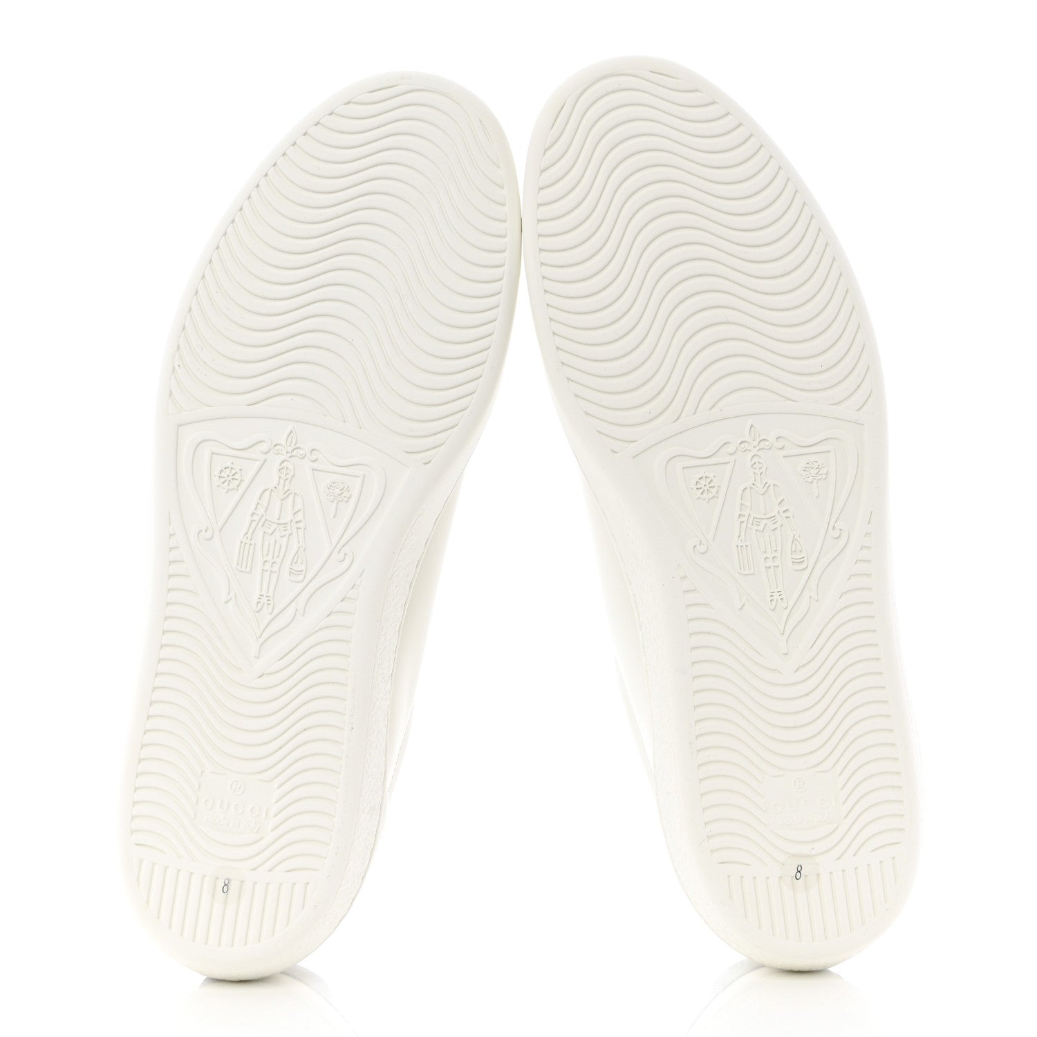 Gucci Calfskin Interlocking G Perforated Mens Ace Sneakers 8 White Grey Sky 5 of 8