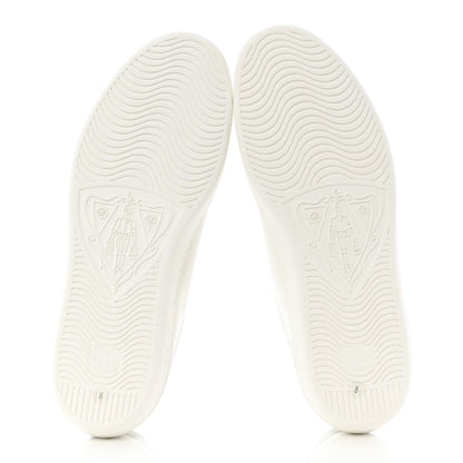 Gucci Calfskin Interlocking G Perforated Mens Ace Sneakers 8 White Grey Sky 5 of 8