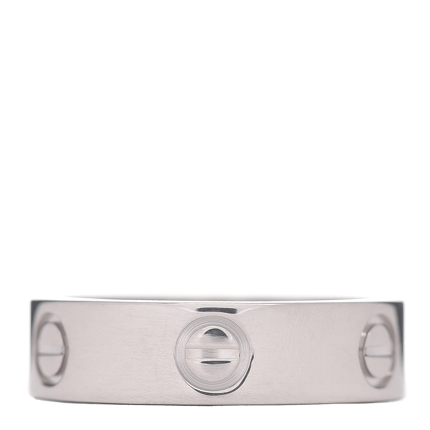 Cartier 18K White Gold 5.5mm LOVE Ring 55 7.25 3 of 4