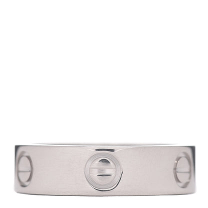 Cartier 18K White Gold 5.5mm LOVE Ring 55 7.25 3 of 4