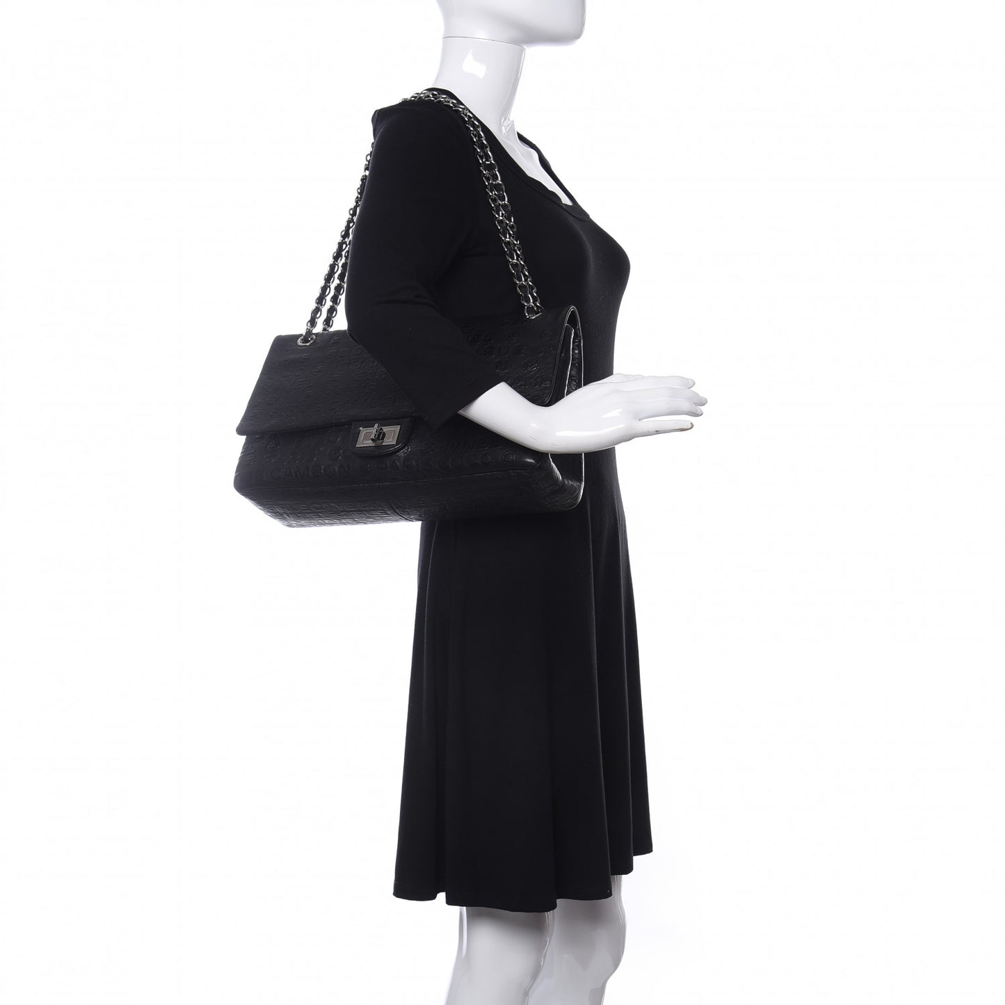 Calfskin Unlimited Jumbo Double Flap Black