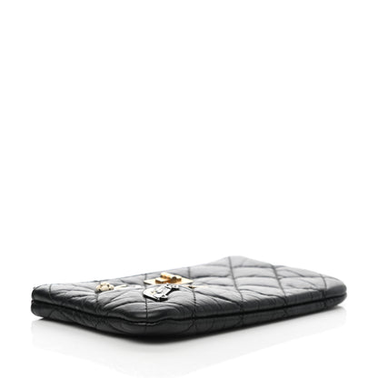 Chanel Aged Calfskin Charm Quilted Small Reissue Cosmetic Case Black 4 of 8
