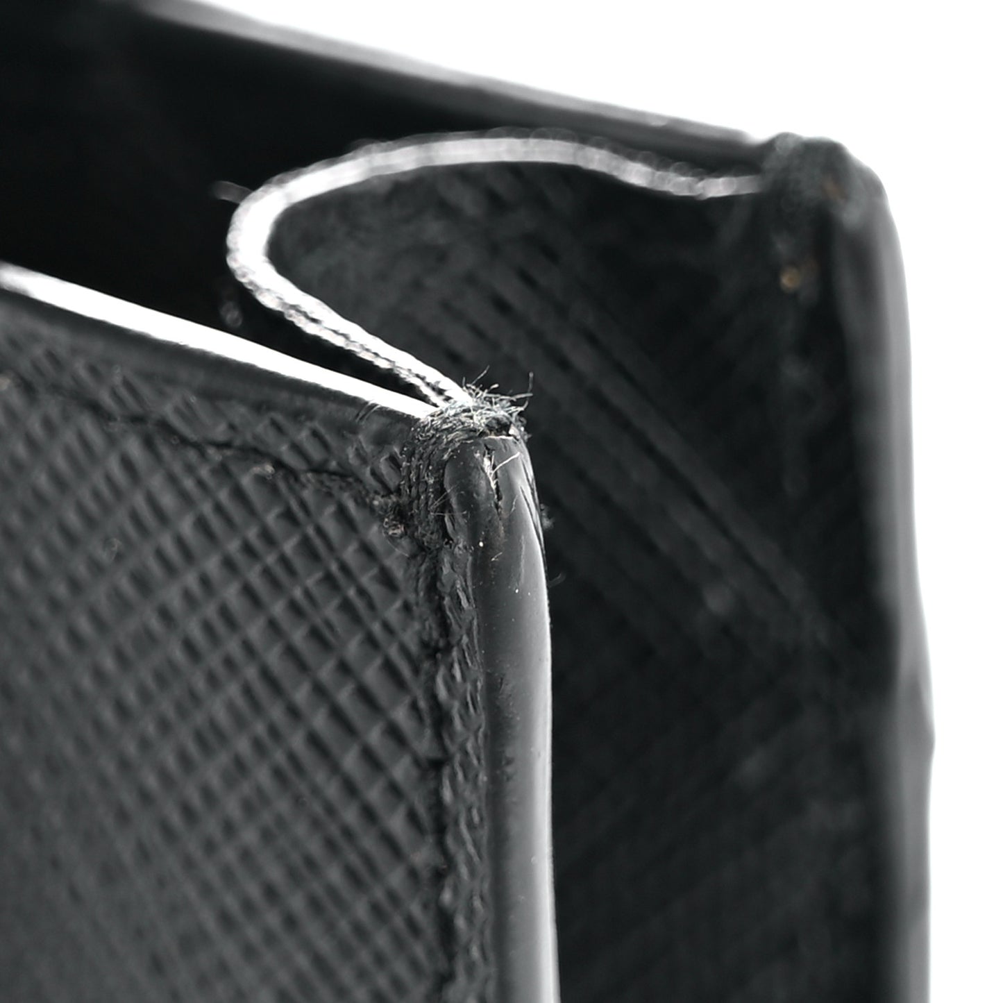 Saffiano Metal Wristlet Wallet Black