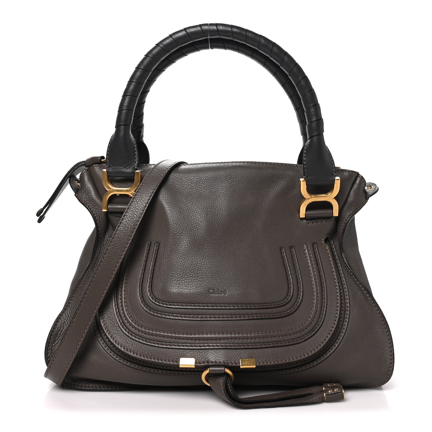 Chloe Calfskin Medium Marcie Satchel Anchor Grey 1 of 8