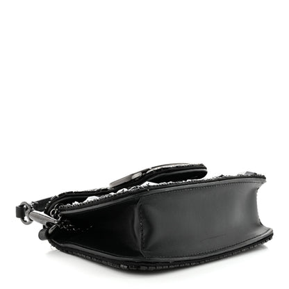 Valentino Garavani Crystal Nappa Monochrome Vlogo Small Loco Shoulder Bag Black 4 of 18