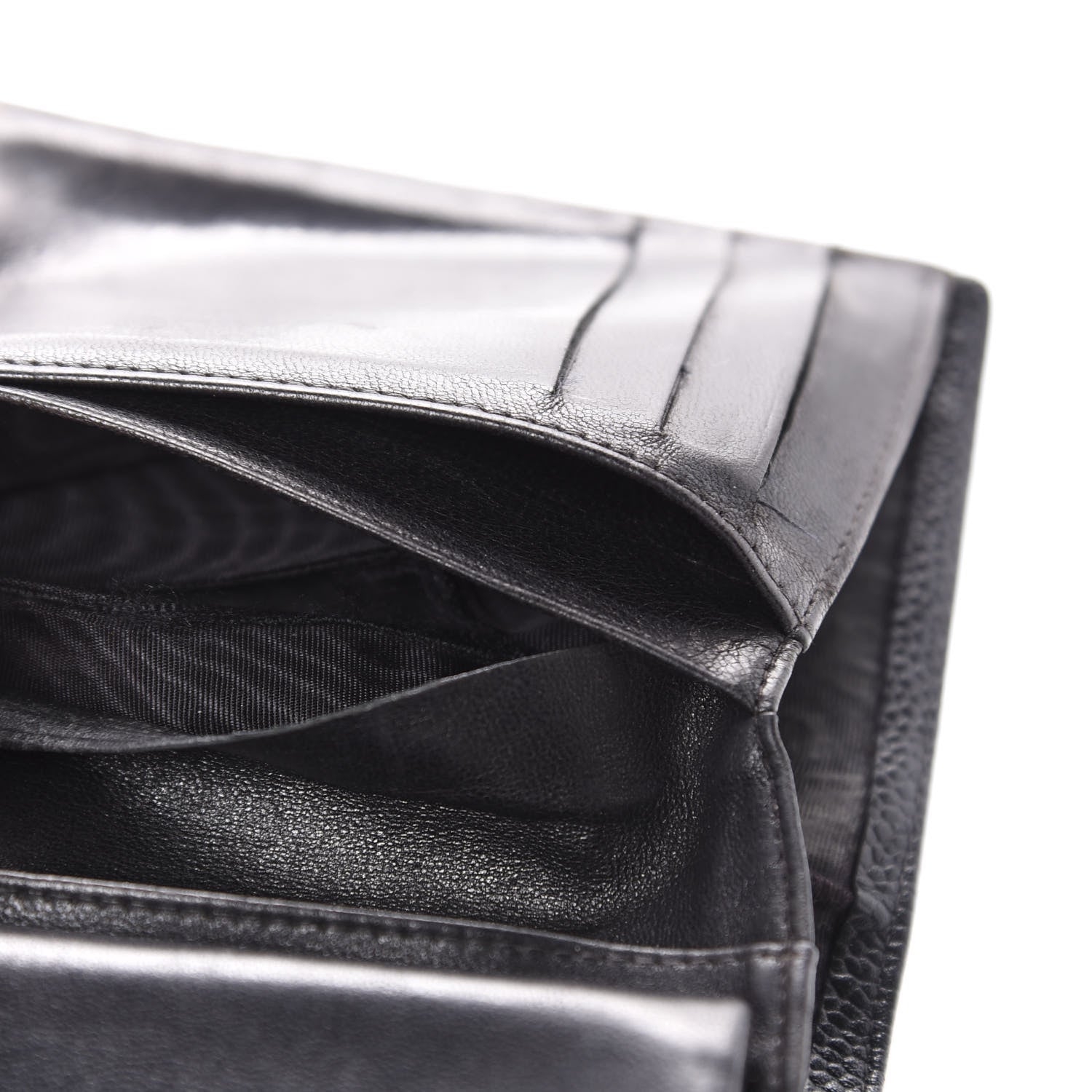 Chanel Caviar Timeless CC Compact French Wallet Black 7 of 11