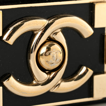 Chanel Metallic Goatskin Calfskin Medium Boy Flap Gold Black 14 of 15