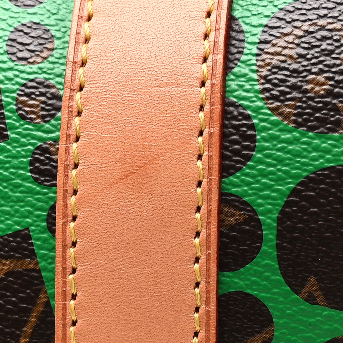 Monogram Kusama Pumpkin Dots Keepall Bandouliere 55 Green