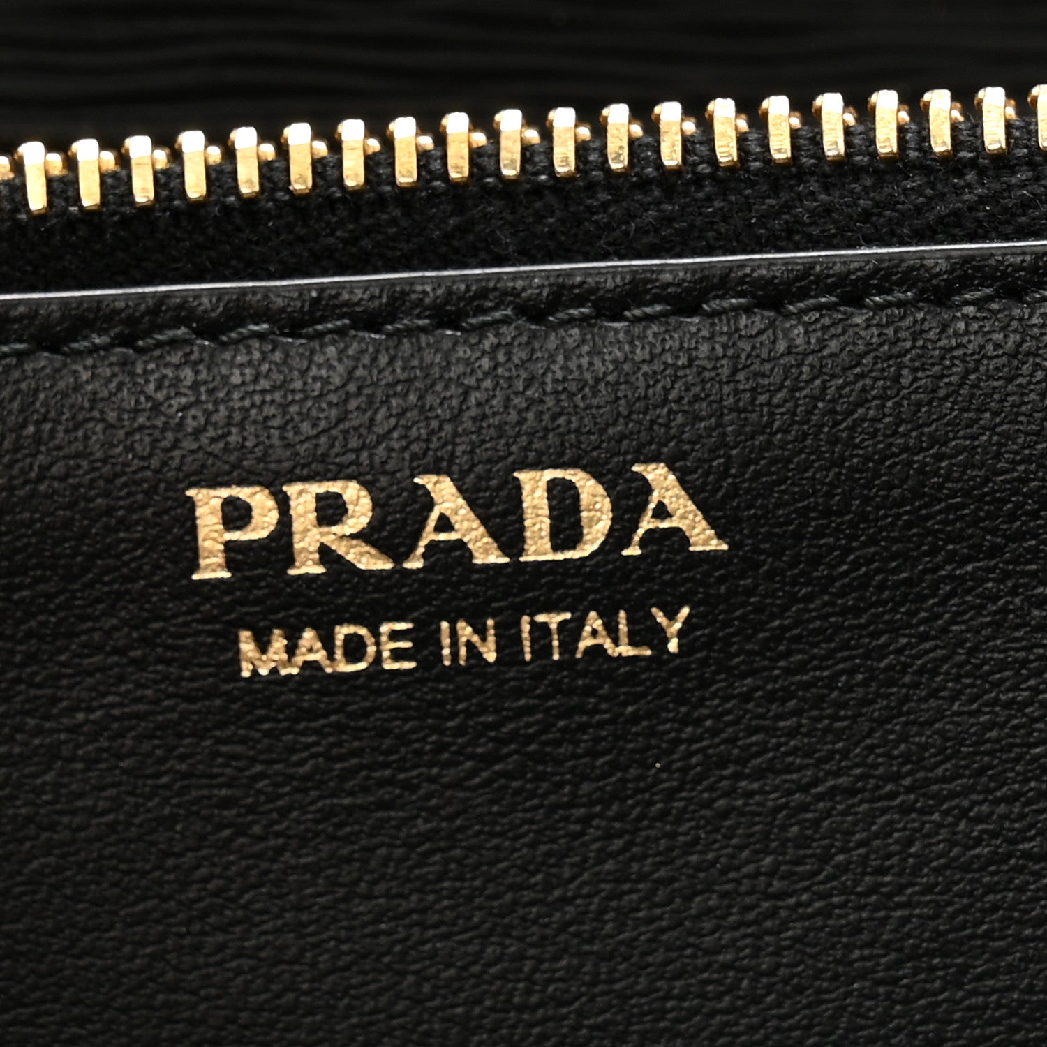 Prada Vitello Move Metal Oro Chain Wallet Black 7 of 11
