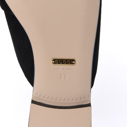 Gucci Kid Scamosciato GG Marmont Fringe Slippers 39 Black 8 of 9