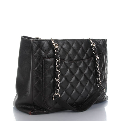 Chanel Caviar Quilted Grand Shopping Tote GST Dark Brown 3 of 8
