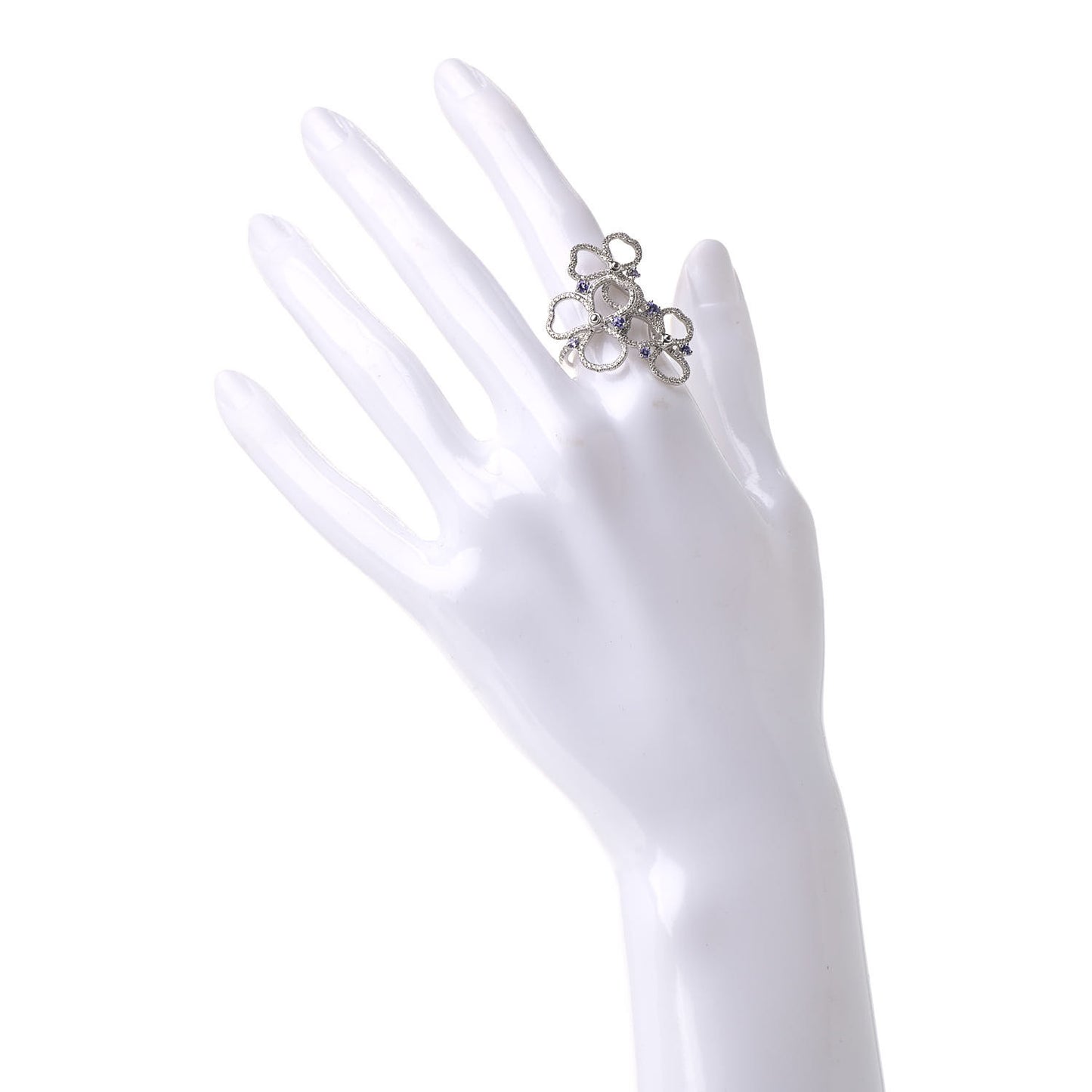 Platinum Diamond Tanzanite Paper Flowers Open Cluster Ring 50 5.5