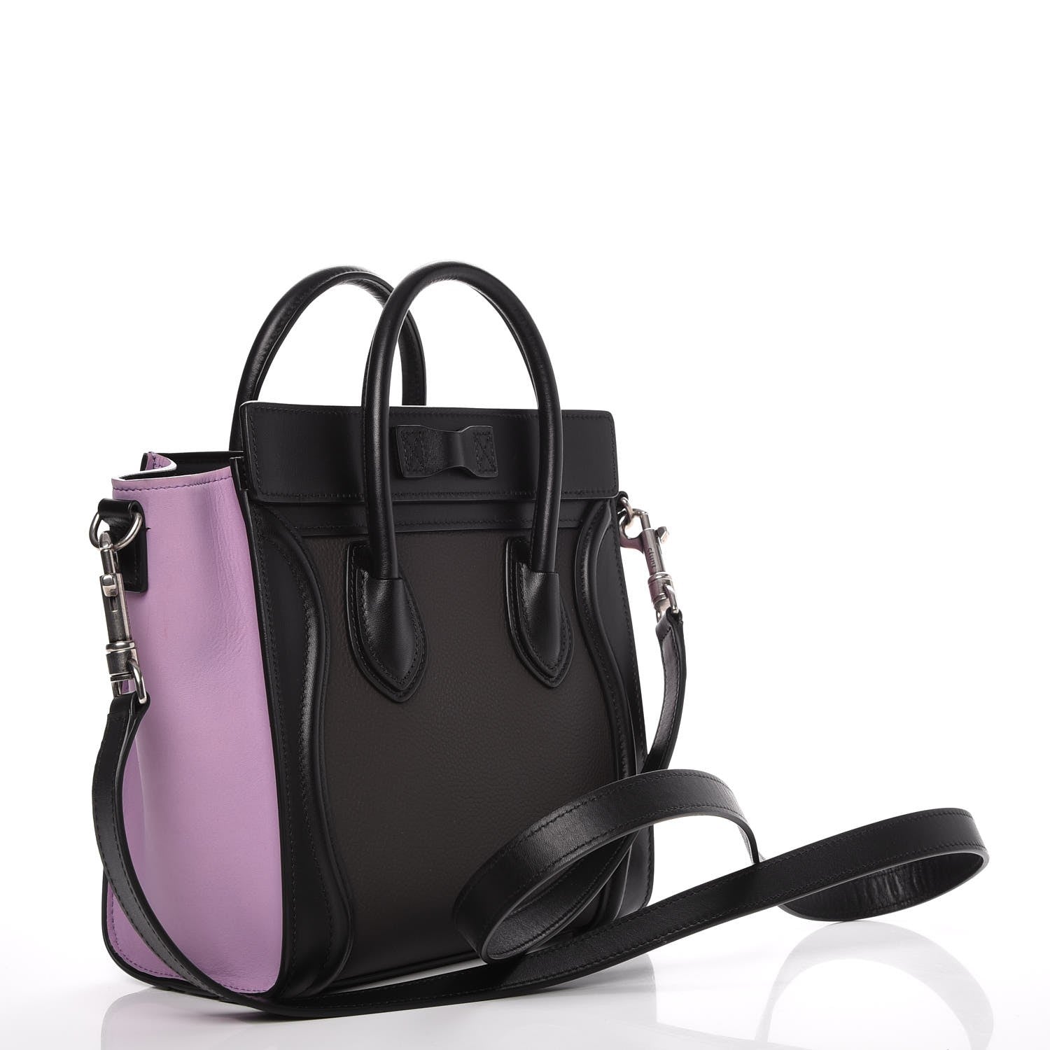 Celine Smooth Drummed Calfskin Tri-color Nano Luggage Anthracite 3 of 11