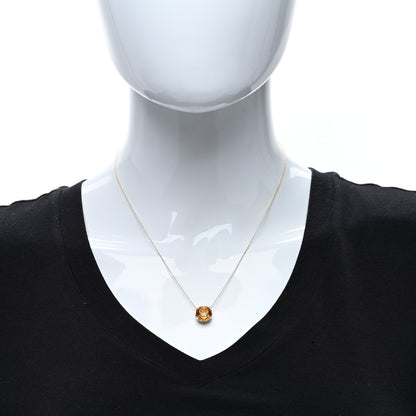 Tiffany 18K Yellow Gold Citrine Sparklers Round Pendant Necklace 3 of 4