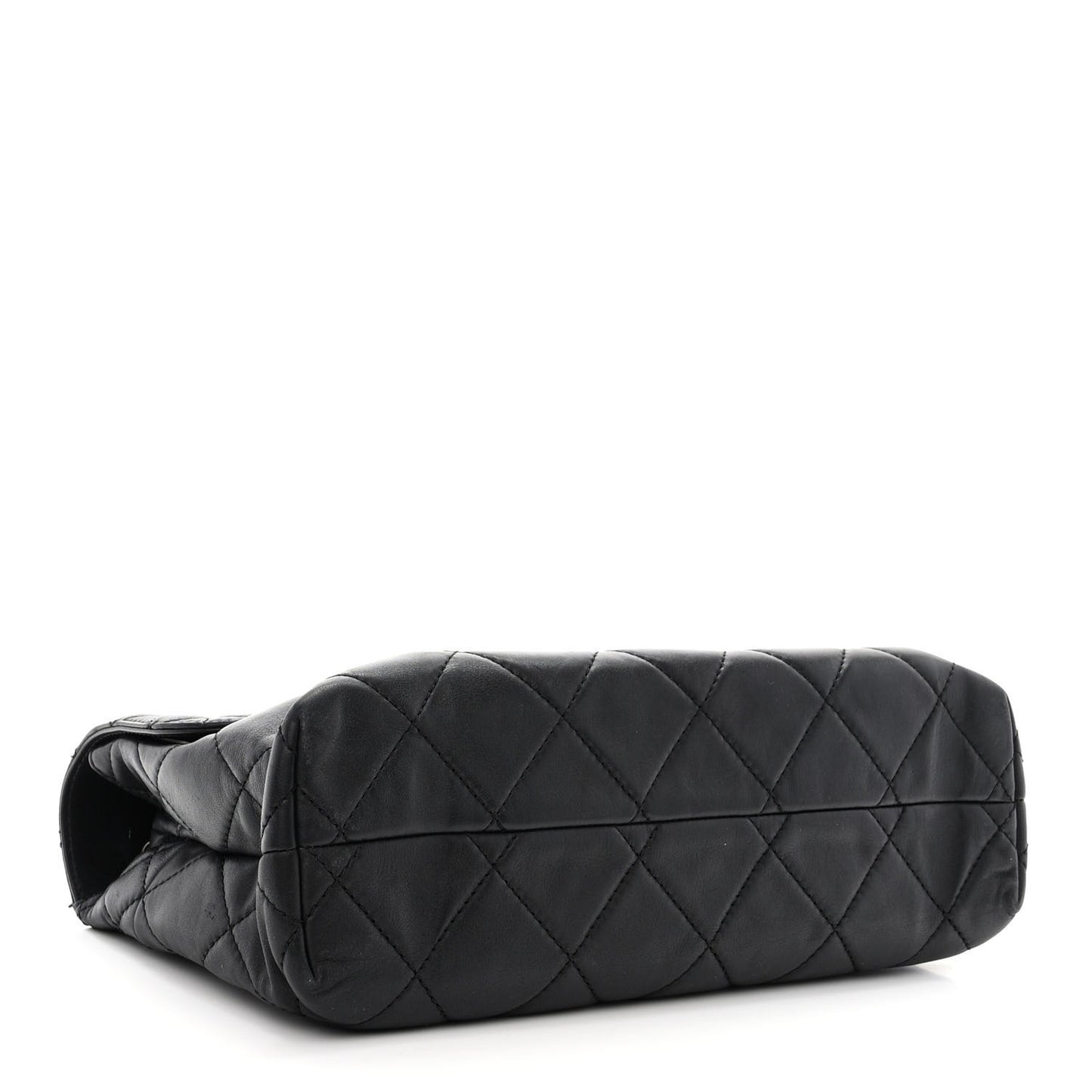 Calfskin Quilted In the Business Flap Bag Black