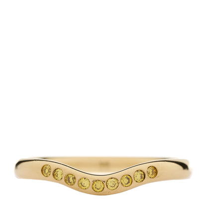 Tiffany 18K Yellow Gold Yellow Diamond Elsa Peretti Wedding Band Ring 50 5.5 1 of 5