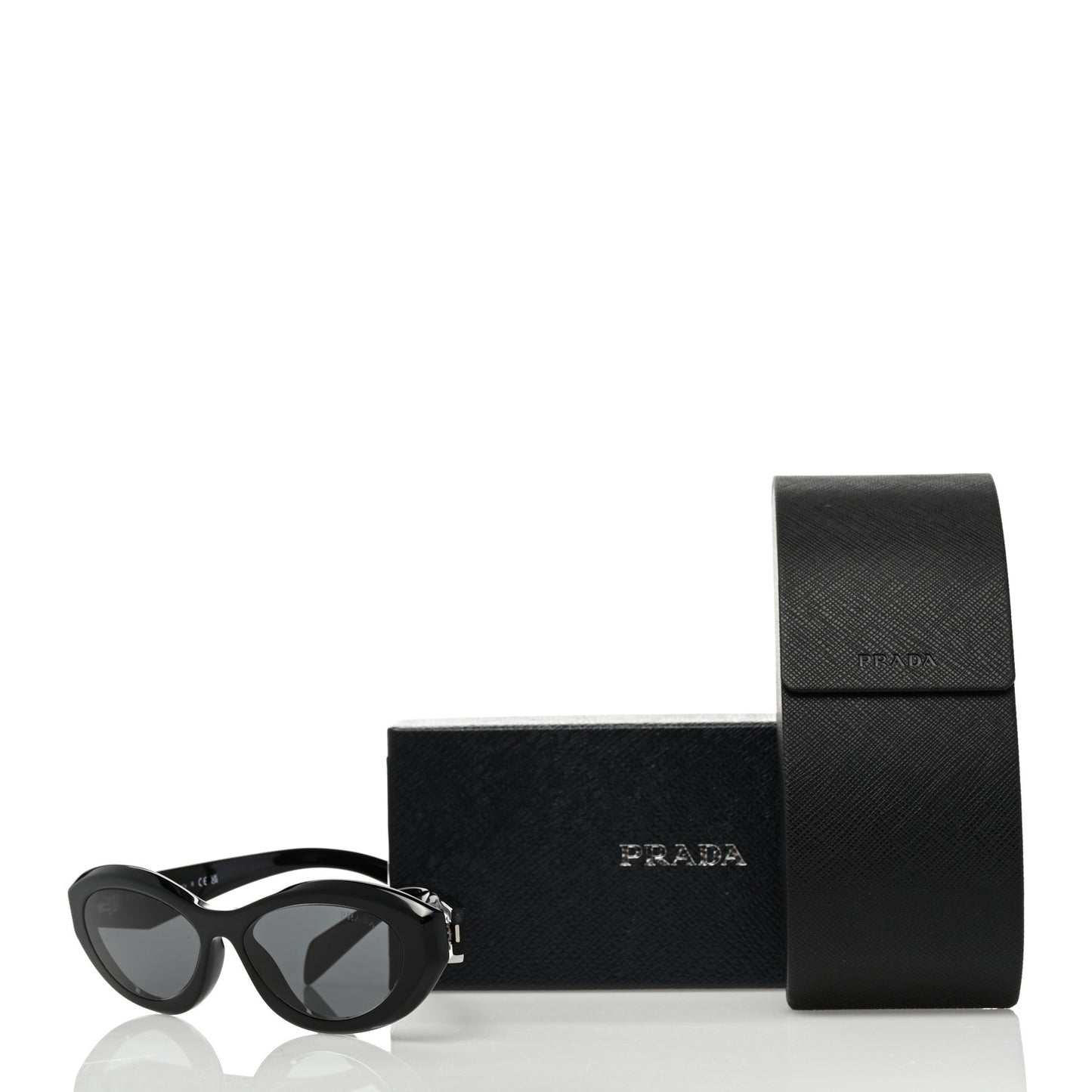 Acetate Oval Sunglasses SPR 26Z Black