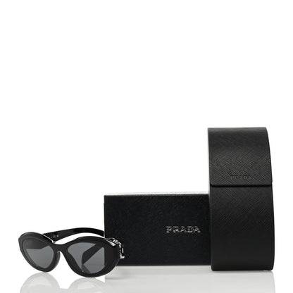 Prada Acetate Oval Sunglasses SPR 26Z Black 8 of 8