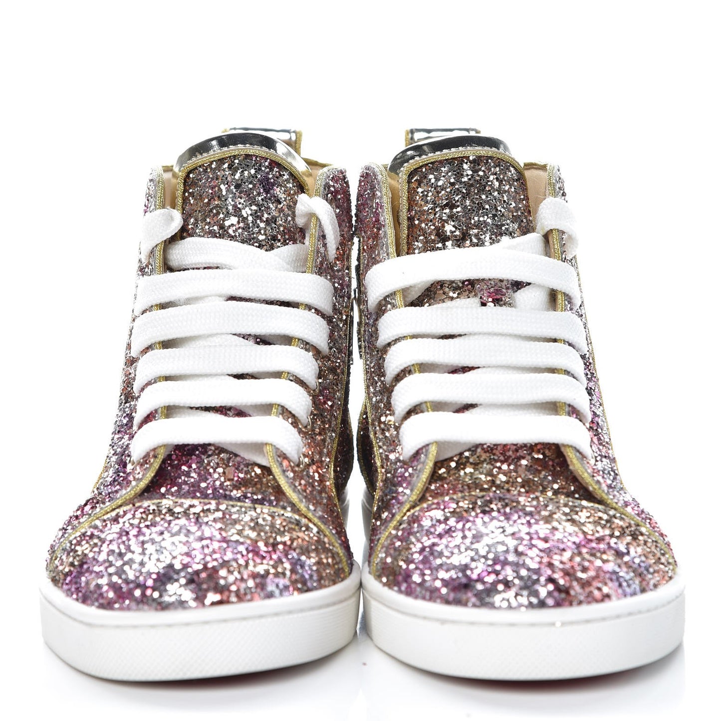 Bip Bip Glitter Womens Disco Ball Flat Sneakers 35.5 Rosette