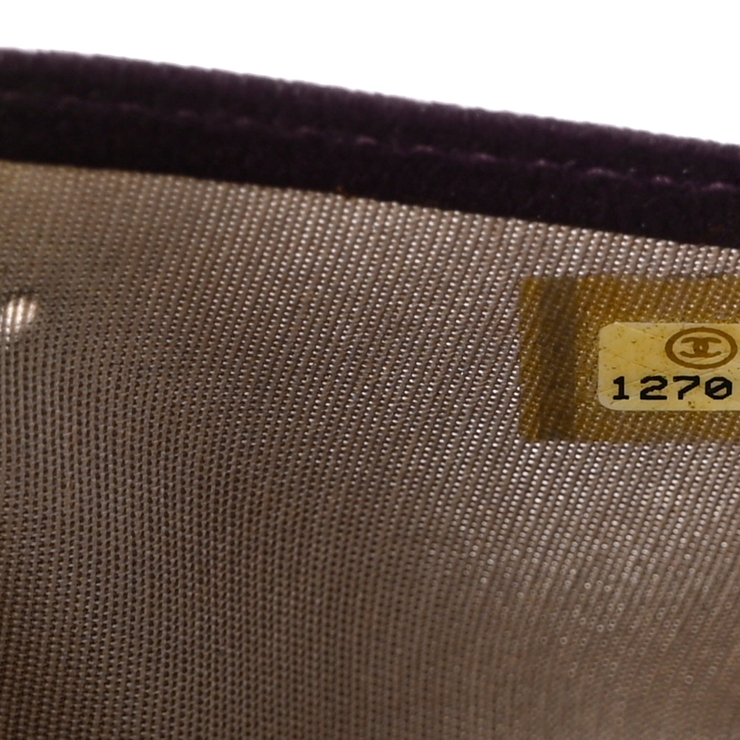 Goatskin Embossed Camellia Flap Card Holder Purple