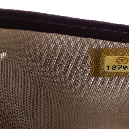 Chanel Goatskin Embossed Camellia Flap Card Holder Purple 8 of 13