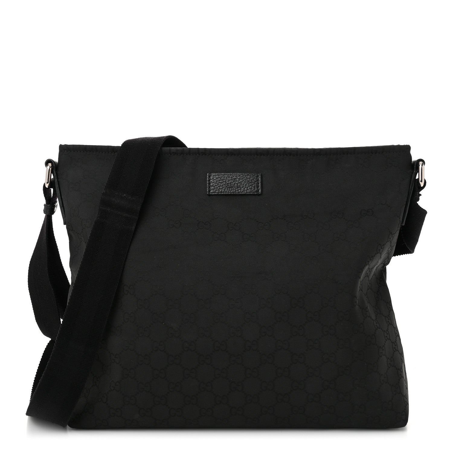 Gucci Nylon Monogram Large Messenger Black 1 of 10