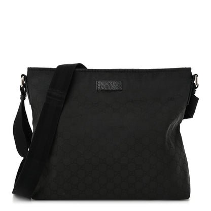 Gucci Nylon Monogram Large Messenger Black 1 of 10