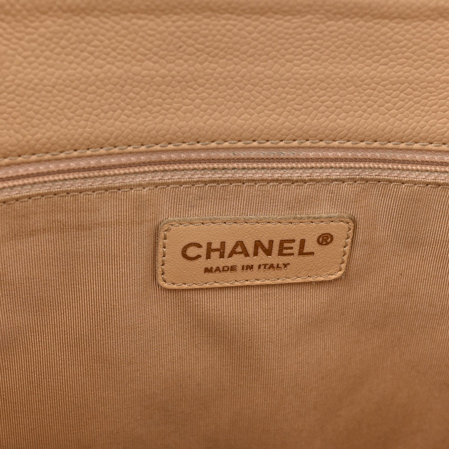 Caviar Quilted Grand Shopping Tote GST Beige Clair