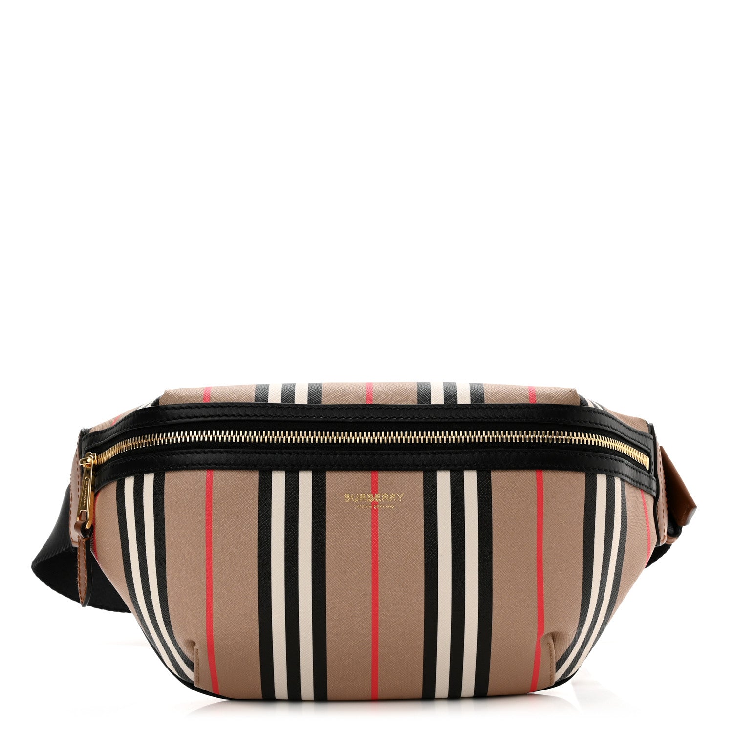 Burberry E-Canvas Icon Stripe Sonny Bum Bag Archive Beige 1 of 9