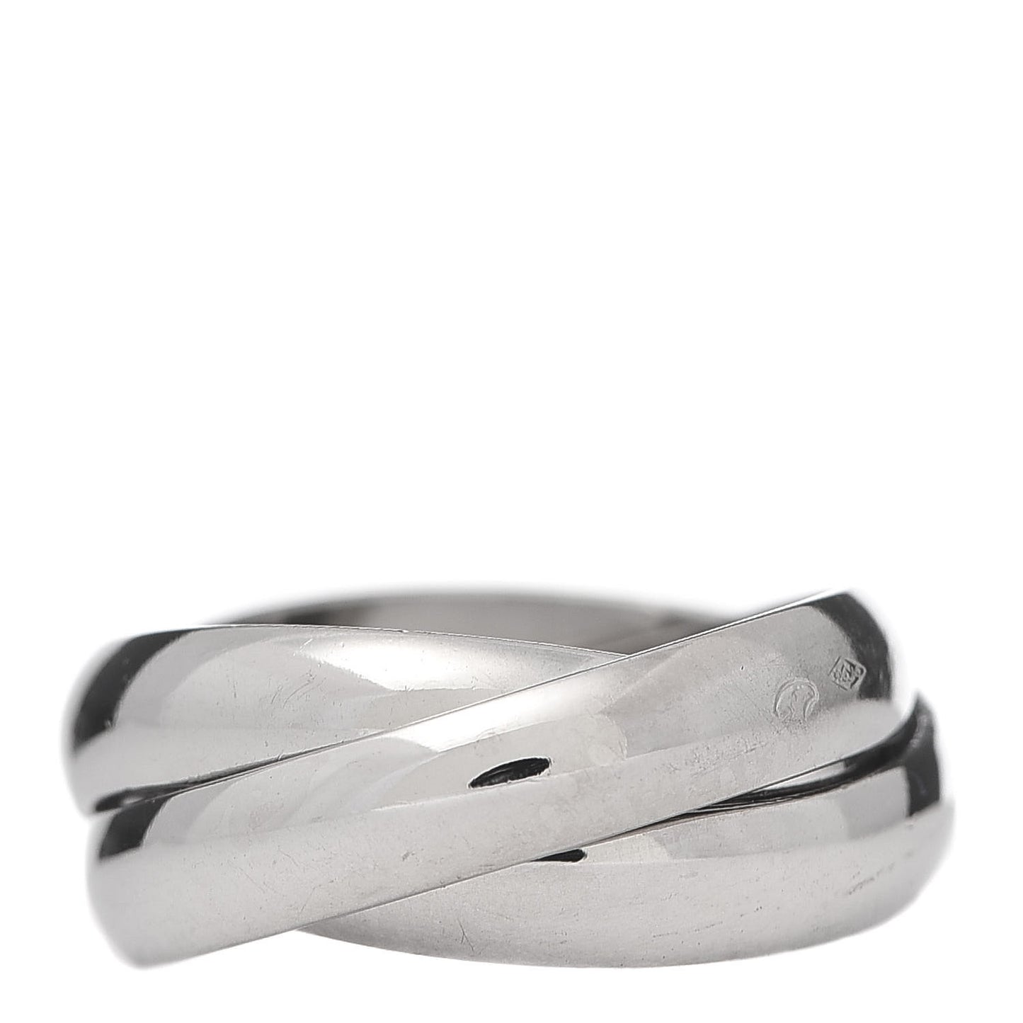 18K White Gold Classic Trinity Ring 46 3.75