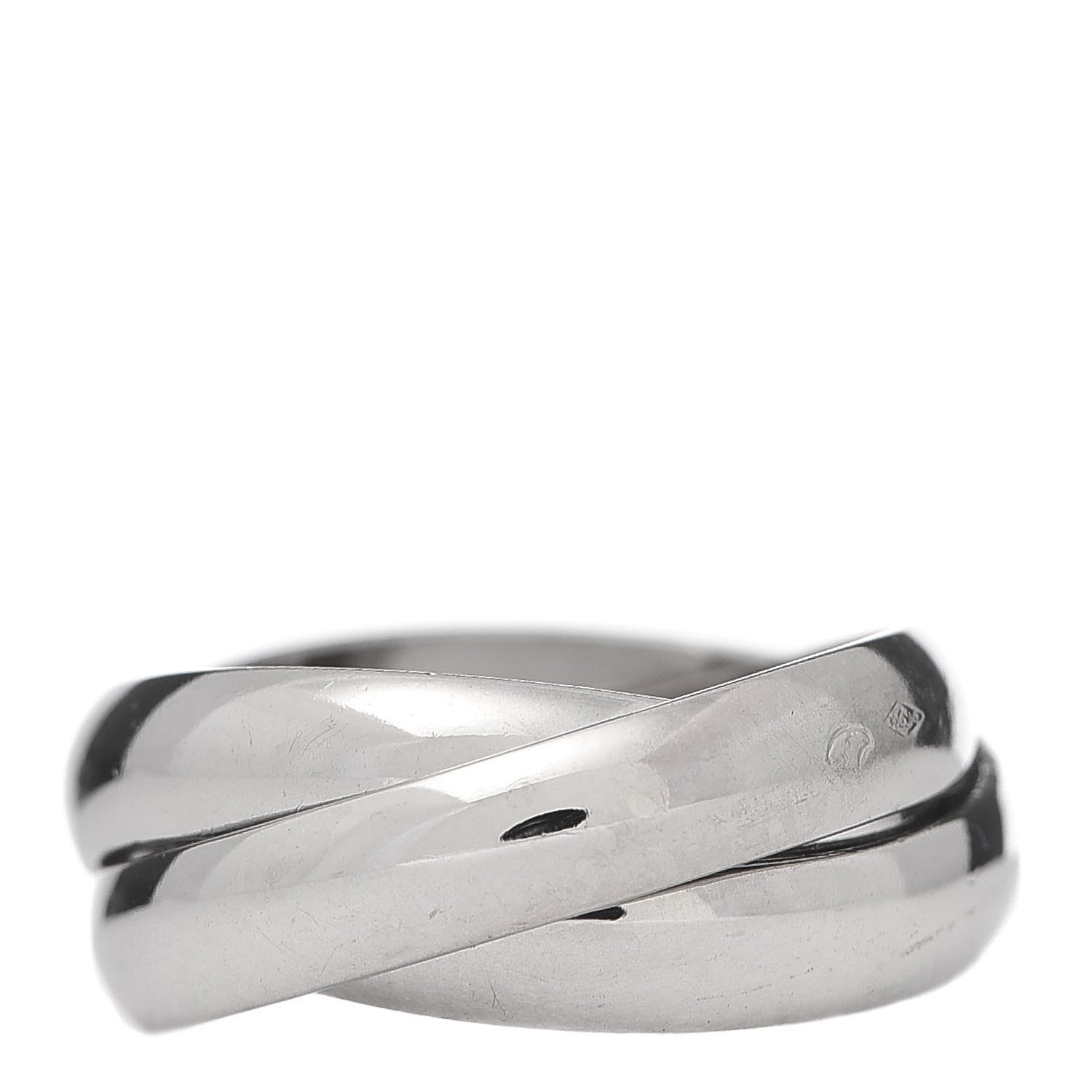 Cartier 18K White Gold Classic Trinity Ring 46 3.75 3 of 7