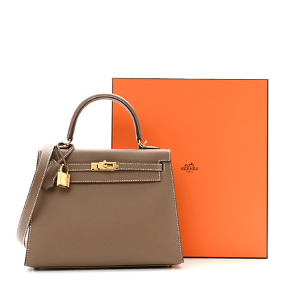 Hermes Epsom Kelly Sellier 25 Etoupe 11 of 11