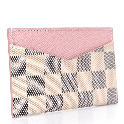 Louis Vuitton Damier Azur Daily Card Holder Rose Ballerine 3 of 7