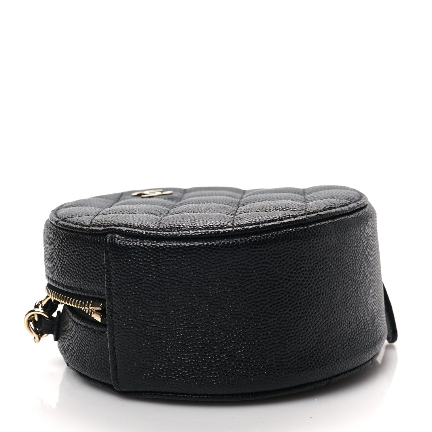 Chanel Caviar Quilted Round Clutch With Chain Black 4 of 7