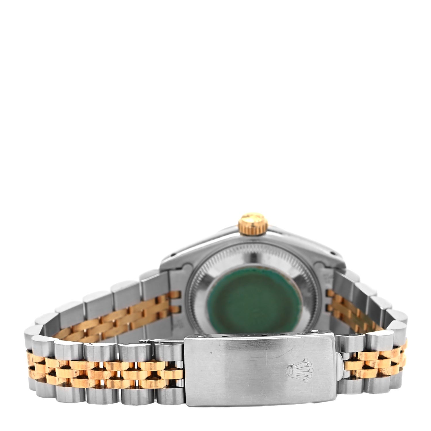 Rolex Stainless Steel 18K Yellow Gold Diamond 26mm Oyster Perpetual Datejust Watch Black 69173 3 of 4