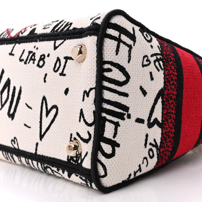 Christian Dior Canvas Medium DiorAmour Graffiti Lady D-Lite Latte 10 of 12